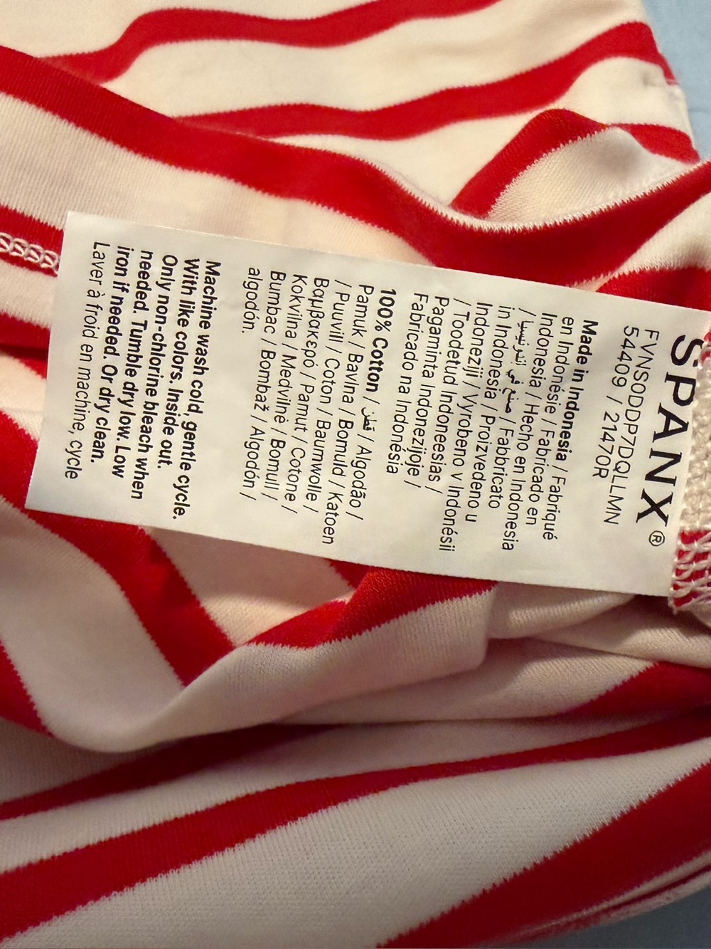 SPANX Red & White Striped Dress size Medium - Picture 4 of 8